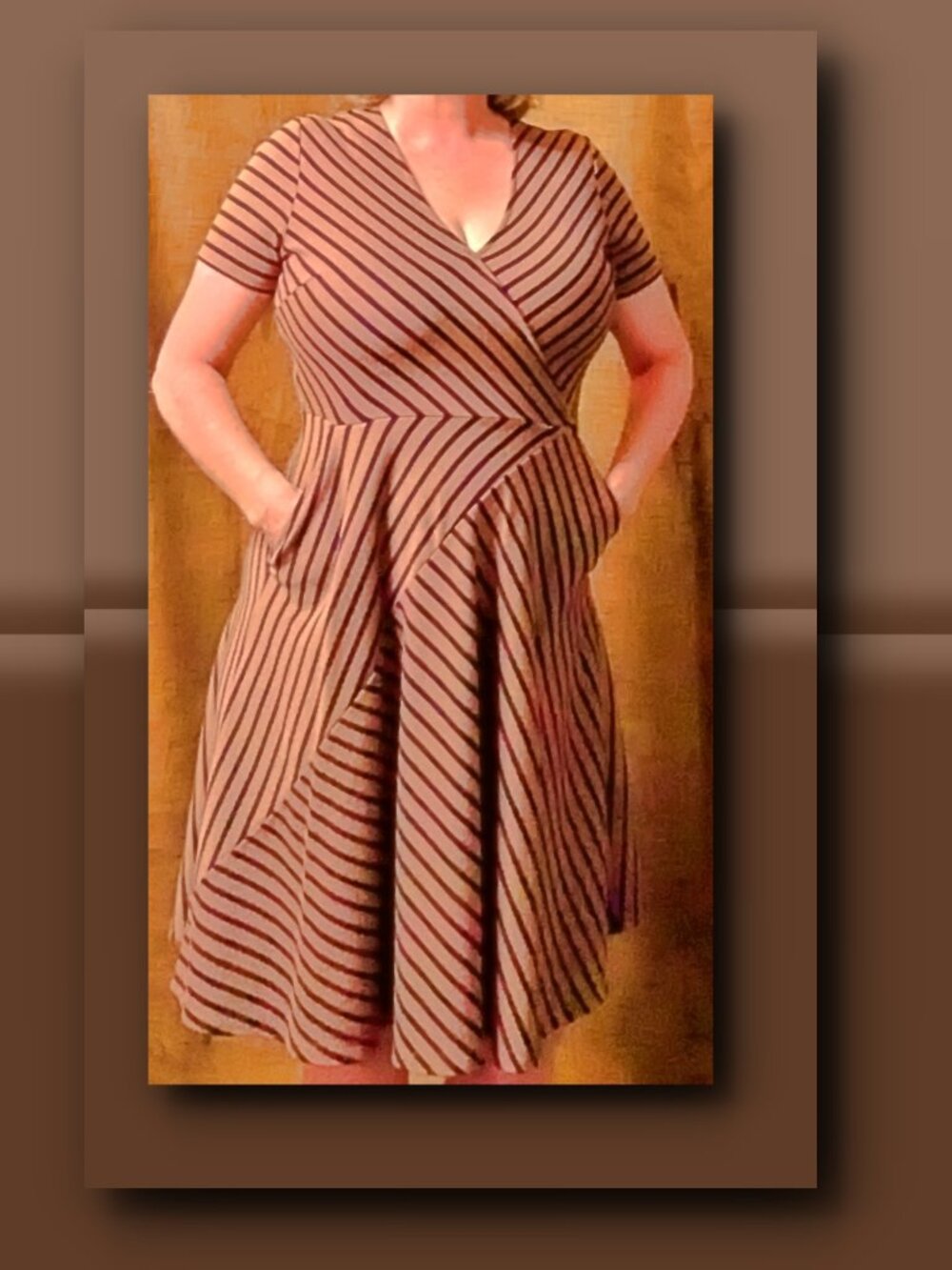 Lands' End Striped Fit-and-Flare Dress – A Beautifully Figure-Flattering